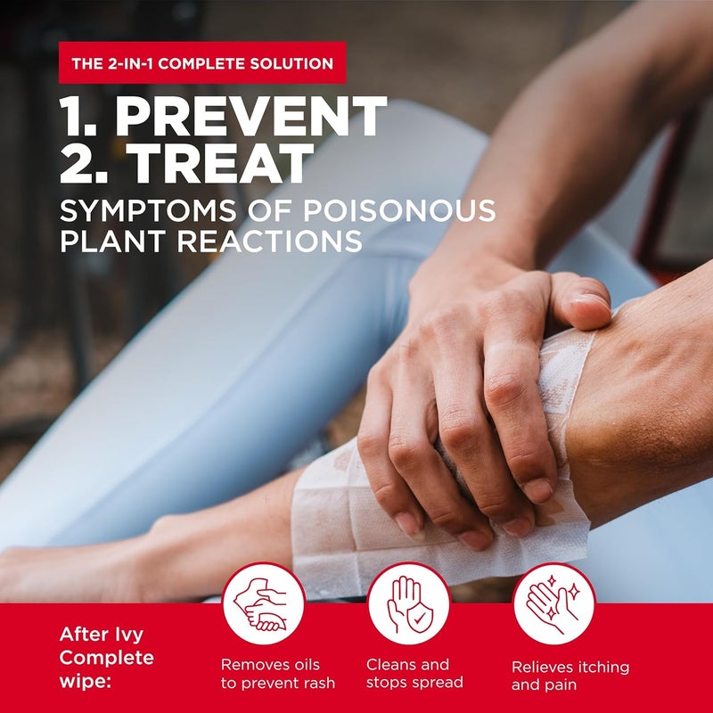 AfterBite After Ivy Relief & Treatment Wipes - Fast Itch Relief for Poison Ivy, Oak & Sumac - 32 Count Portable Wipes for Outdoor Adventures - Image 2